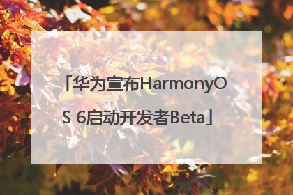 华为宣布HarmonyOS 6启动开发者Beta