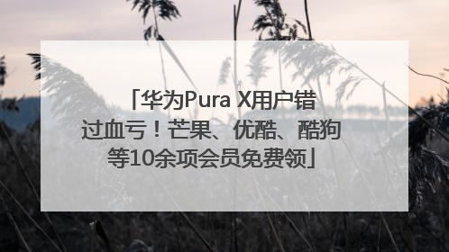 华为Pura X用户错过血亏！芒果、优酷、酷狗等10余项会员免费领