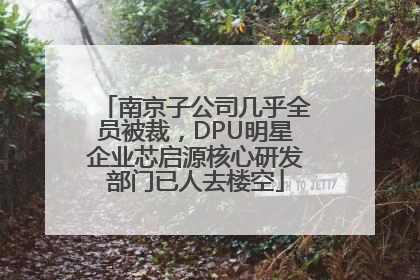 南京子公司几乎全员被裁，DPU明星企业芯启源核心研发部门已人去楼空