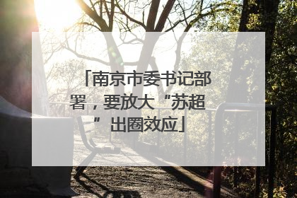 南京市委书记部署，要放大“苏超”出圈效应