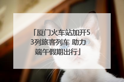 厦门火车站加开53列旅客列车 助力端午假期出行