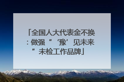全国人大代表金不换：做强“‘豫’见未来”未检工作品牌