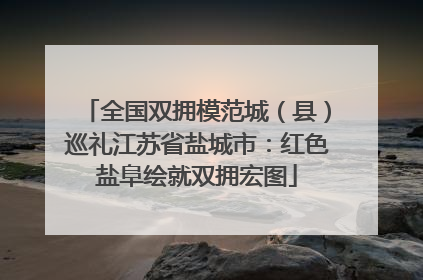 全国双拥模范城（县）巡礼江苏省盐城市：红色盐阜绘就双拥宏图