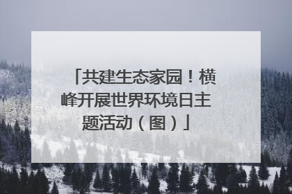 共建生态家园！横峰开展世界环境日主题活动（图）