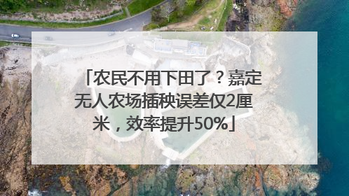 农民不用下田了？嘉定无人农场插秧误差仅2厘米，效率提升50%