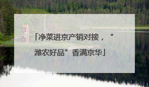 净菜进京产销对接，“潍农好品”香满京华