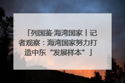 列国鉴·海湾国家丨记者观察：海湾国家努力打造中东“发展样本”