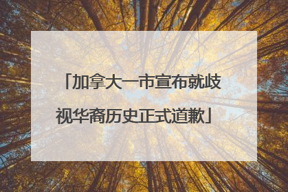 加拿大一市宣布就歧视华裔历史正式道歉