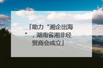 助力“湘企出海”，湖南省湘非经贸商会成立