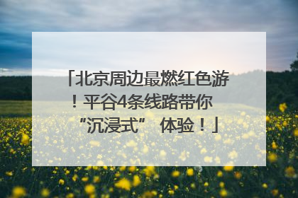 北京周边最燃红色游！平谷4条线路带你 “沉浸式” 体验！