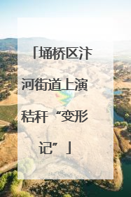 埇桥区汴河街道上演秸秆“变形记”