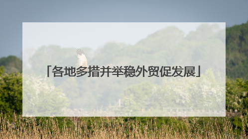 各地多措并举稳外贸促发展