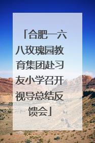 合肥一六八玫瑰园教育集团赴习友小学召开视导总结反馈会