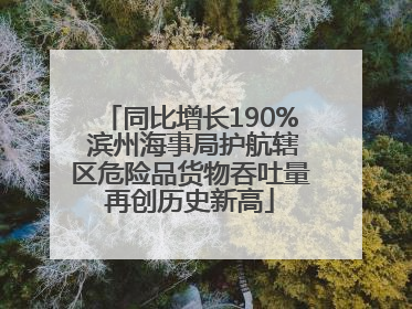 同比增长190% 滨州海事局护航辖区危险品货物吞吐量再创历史新高