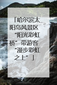 哈尔滨太阳岛风景区“阳光彩虹桥”带游客“漫步彩虹之上”
