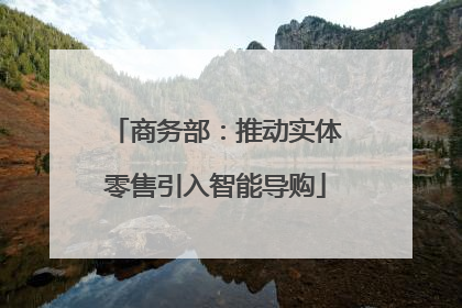 商务部：推动实体零售引入智能导购