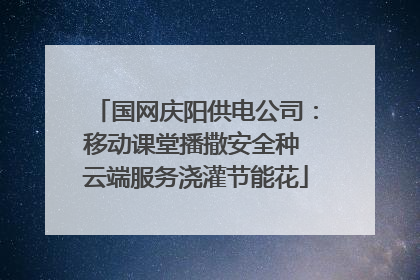 国网庆阳供电公司：移动课堂播撒安全种 云端服务浇灌节能花