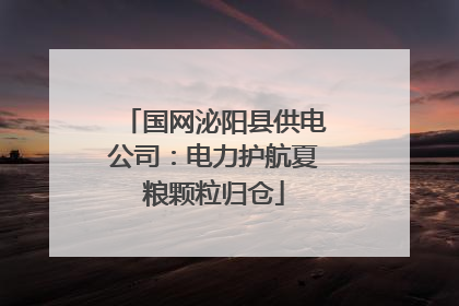 国网泌阳县供电公司：电力护航夏粮颗粒归仓