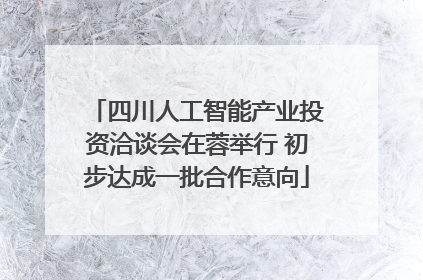 四川人工智能产业投资洽谈会在蓉举行 初步达成一批合作意向