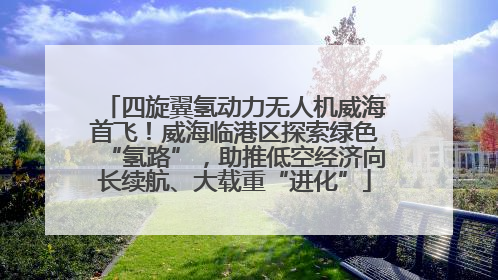 四旋翼氢动力无人机威海首飞！威海临港区探索绿色“氢路”，助推低空经济向长续航、大载重“进化”