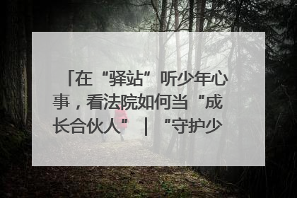 在“驿站”听少年心事，看法院如何当“成长合伙人”｜“守护少年的微笑” 探访记