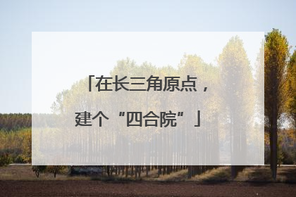 在长三角原点，建个“四合院”