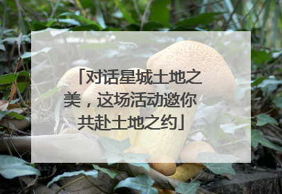 对话星城土地之美，这场活动邀你共赴土地之约