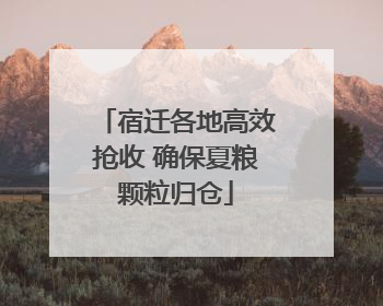 宿迁各地高效抢收 确保夏粮颗粒归仓