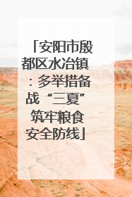 安阳市殷都区水冶镇：多举措备战“三夏” 筑牢粮食安全防线