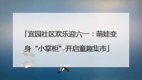 宜园社区欢乐迎六一：萌娃变身“小掌柜”开启童趣集市