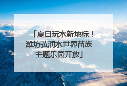 夏日玩水新地标！潍坊弘润水世界苗族主题乐园开放
