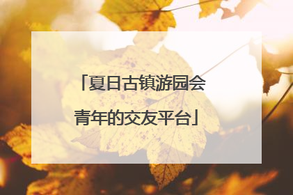 夏日古镇游园会 青年的交友平台
