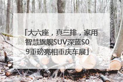 大六座，真三排，家用智慧旗舰SUV深蓝S09重磅亮相重庆车展