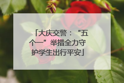 大庆交警：“五个一”举措全力守护学生出行平安