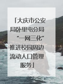 大庆市公安局卧里屯分局“一网三化”推进校园周边流动人口管理服务