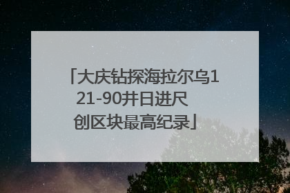 大庆钻探海拉尔乌121-90井日进尺 创区块最高纪录