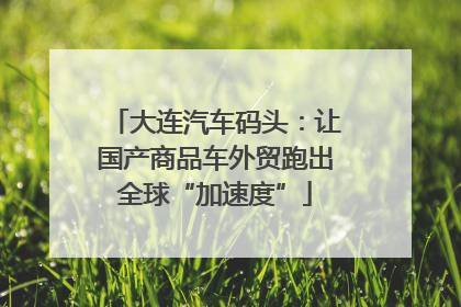 大连汽车码头：让国产商品车外贸跑出全球“加速度”