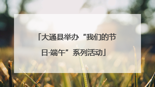 大通县举办“我们的节日·端午”系列活动