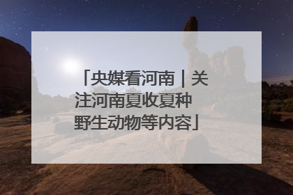 央媒看河南｜关注河南夏收夏种 野生动物等内容