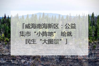 威海南海新区：公益集市“小阵地” 绘就民生“大图景”