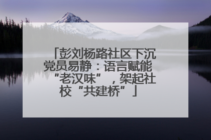 彭刘杨路社区下沉党员易静：语言赋能“老汉味”，架起社校“共建桥”