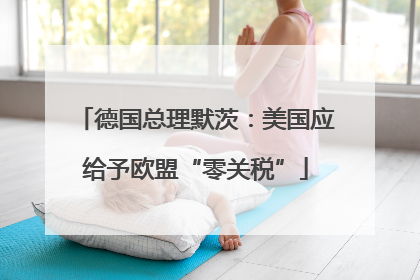 德国总理默茨：美国应给予欧盟“零关税”