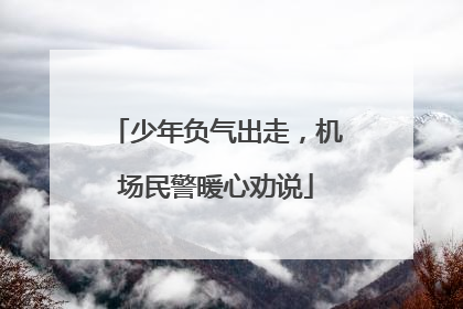 少年负气出走，机场民警暖心劝说