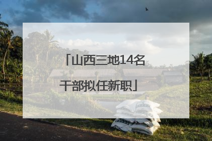 山西三地14名干部拟任新职