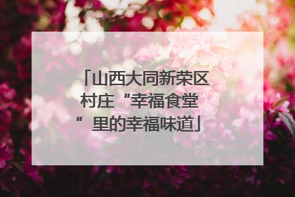 山西大同新荣区 村庄“幸福食堂”里的幸福味道