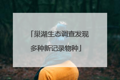 巢湖生态调查发现多种新记录物种