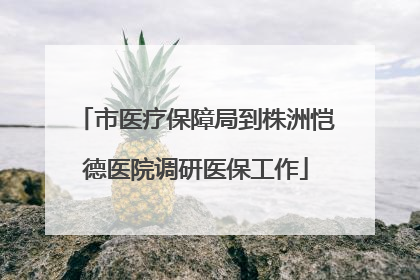 市医疗保障局到株洲恺德医院调研医保工作