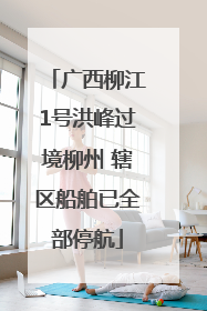 广西柳江1号洪峰过境柳州 辖区船舶已全部停航