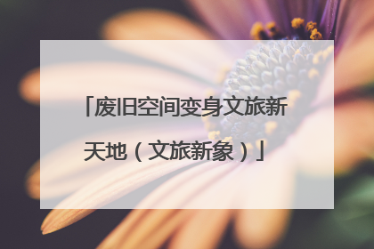 废旧空间变身文旅新天地（文旅新象）