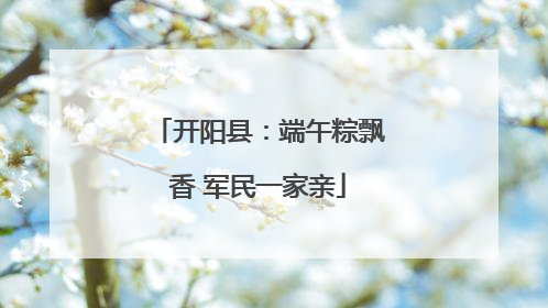 开阳县：端午粽飘香 军民一家亲